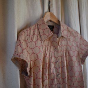 Short sleeved button down blouse
